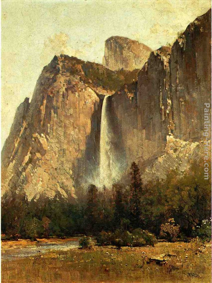 Bridal Veil Falls - Yosemite Valley painting - Thomas Hill Bridal Veil Falls - Yosemite Valley art painting